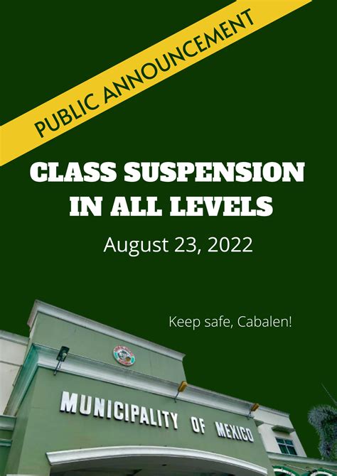Classes suspended in ALL levels sa .